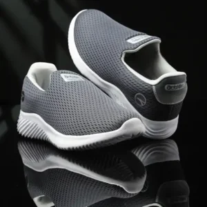 grey sports shoes