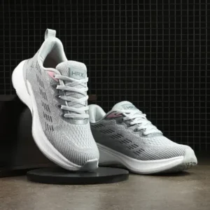 grey sports shoes